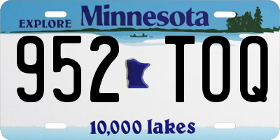 MN license plate 952TOQ