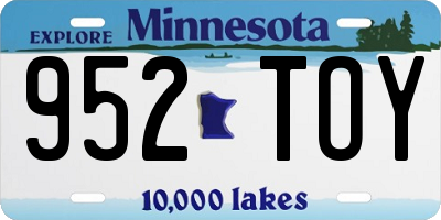 MN license plate 952TOY