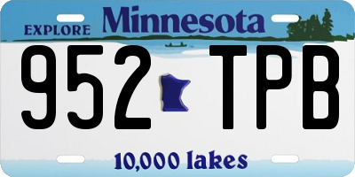 MN license plate 952TPB