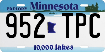 MN license plate 952TPC