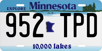 MN license plate 952TPD