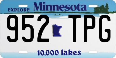 MN license plate 952TPG