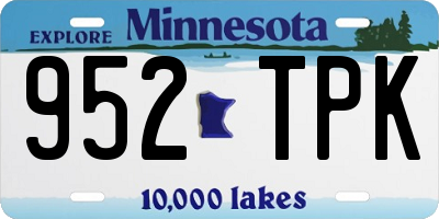 MN license plate 952TPK