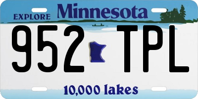 MN license plate 952TPL