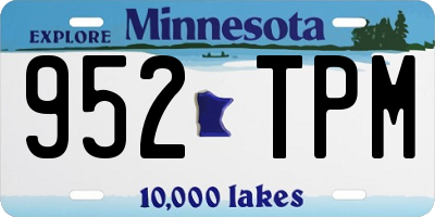 MN license plate 952TPM