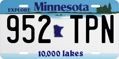MN license plate 952TPN