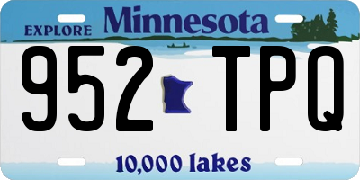 MN license plate 952TPQ