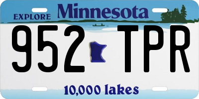MN license plate 952TPR