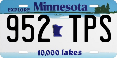 MN license plate 952TPS