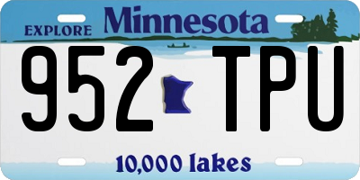 MN license plate 952TPU