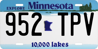 MN license plate 952TPV