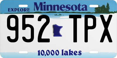 MN license plate 952TPX