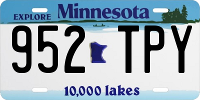MN license plate 952TPY
