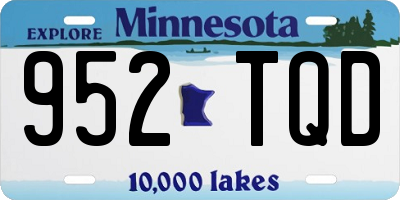 MN license plate 952TQD