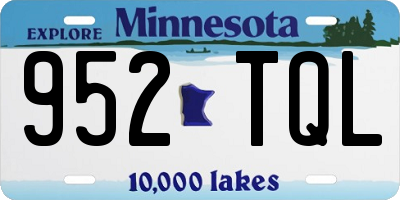 MN license plate 952TQL
