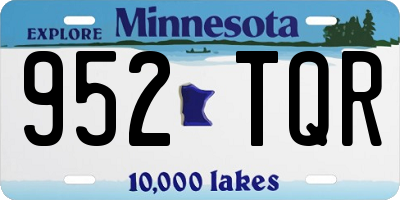 MN license plate 952TQR