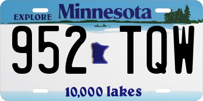 MN license plate 952TQW