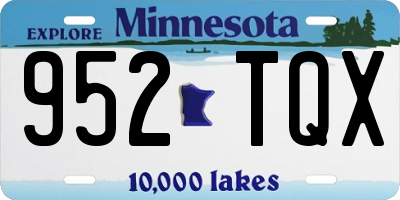 MN license plate 952TQX