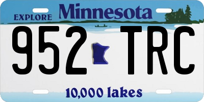 MN license plate 952TRC