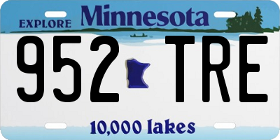 MN license plate 952TRE