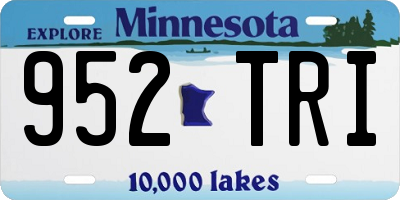 MN license plate 952TRI