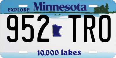 MN license plate 952TRO