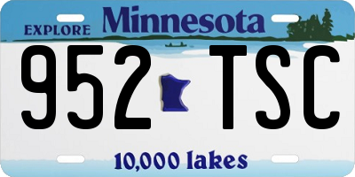 MN license plate 952TSC