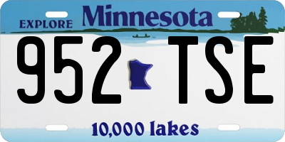 MN license plate 952TSE