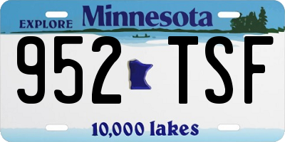 MN license plate 952TSF
