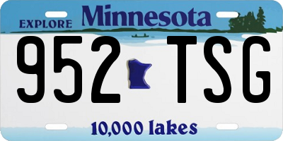 MN license plate 952TSG