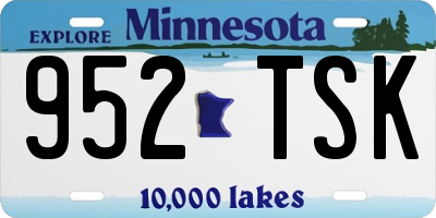 MN license plate 952TSK