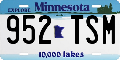 MN license plate 952TSM