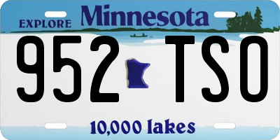 MN license plate 952TSO