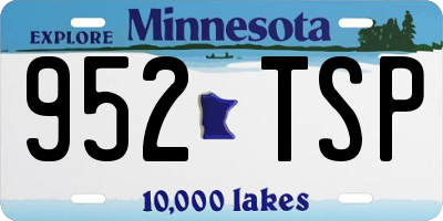 MN license plate 952TSP