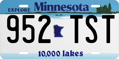 MN license plate 952TST
