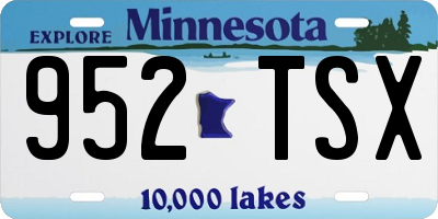MN license plate 952TSX
