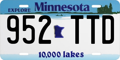 MN license plate 952TTD