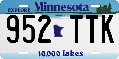 MN license plate 952TTK
