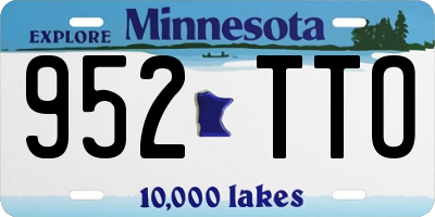 MN license plate 952TTO