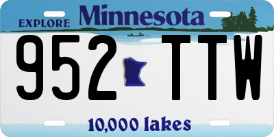 MN license plate 952TTW