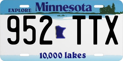 MN license plate 952TTX