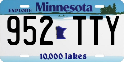 MN license plate 952TTY