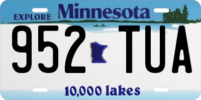 MN license plate 952TUA