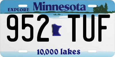 MN license plate 952TUF