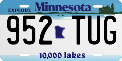 MN license plate 952TUG