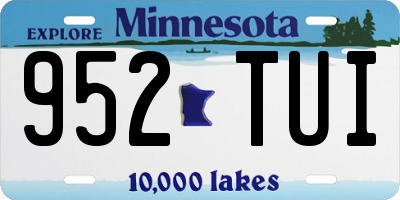 MN license plate 952TUI
