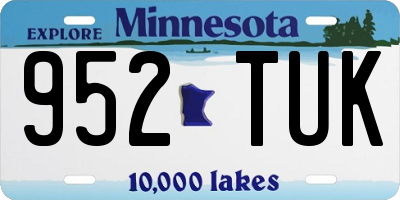 MN license plate 952TUK