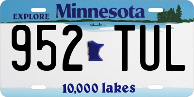 MN license plate 952TUL