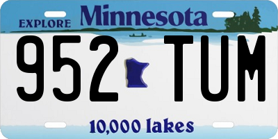 MN license plate 952TUM