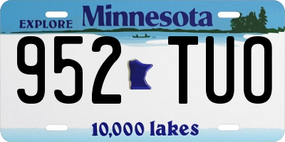 MN license plate 952TUO